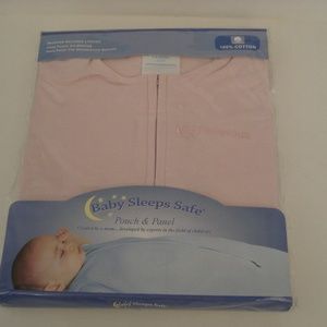 Baby Sleeps Safe 2-pc Sleep Pouch Pink 100% Cotton